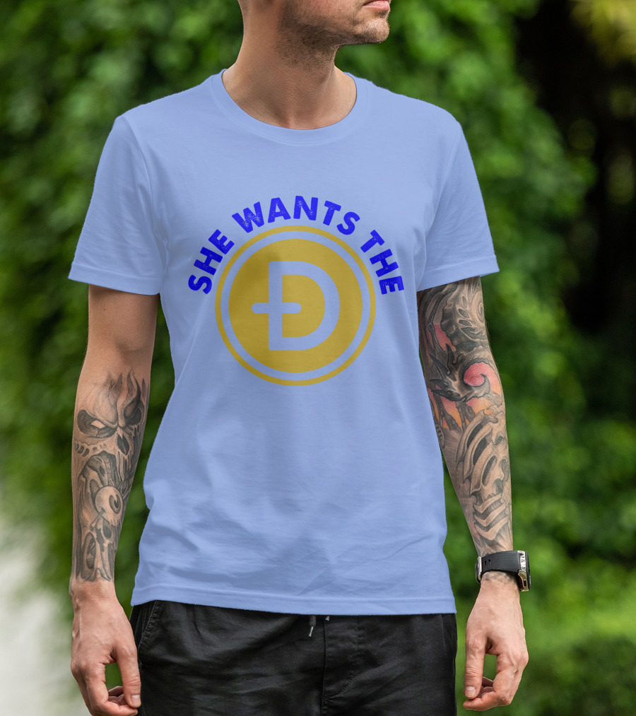 She Wants The Doge Coin To The Moon HODL Meme T-Shirt