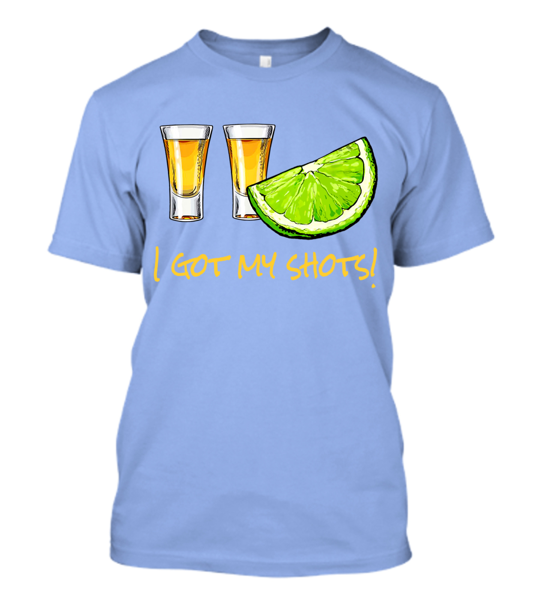I Got My Shots Funny Vaccination Tequila Lime Humor T-Shirt