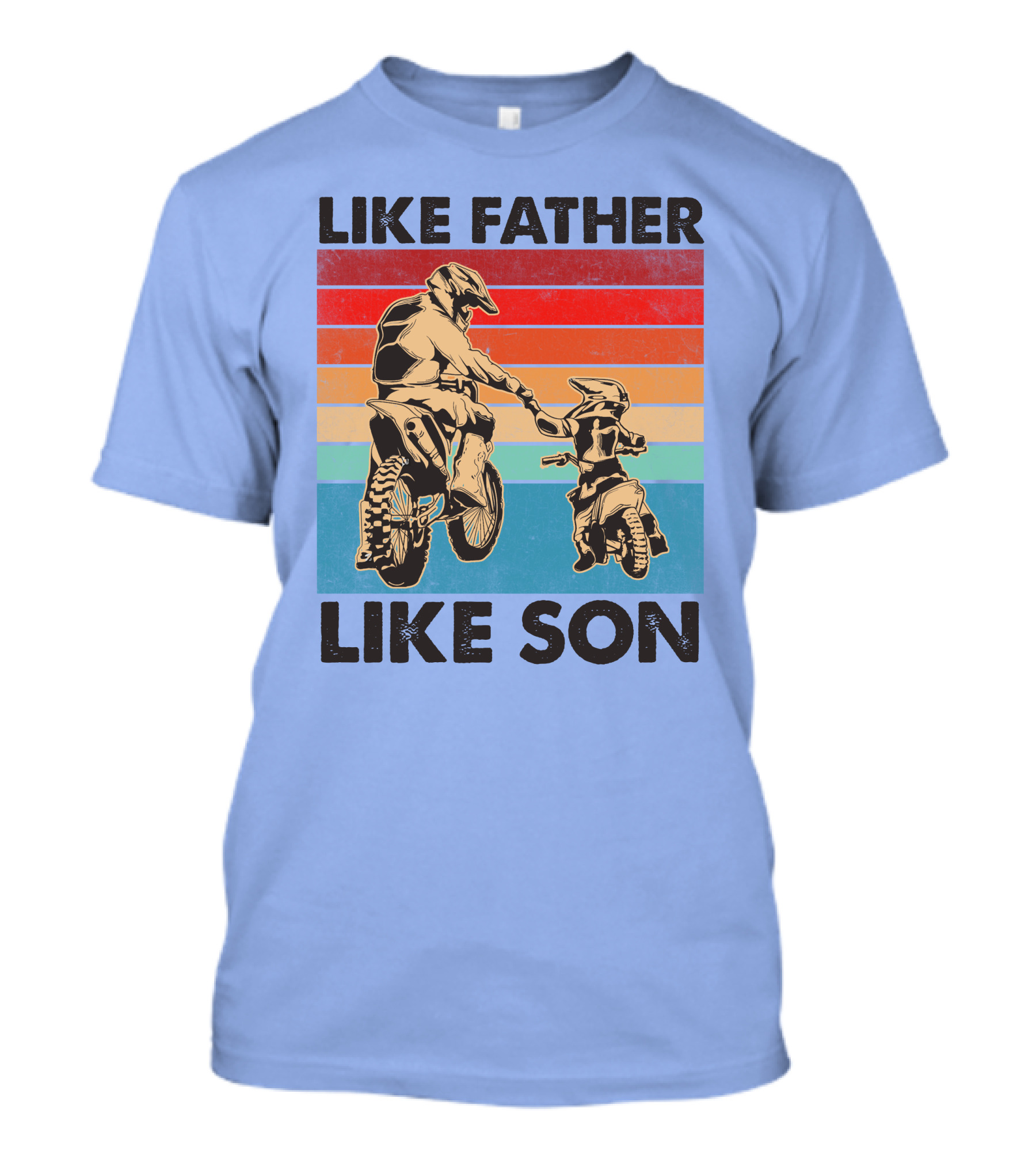 Like Father Like Son Retro Motocross Adventure T-Shirt