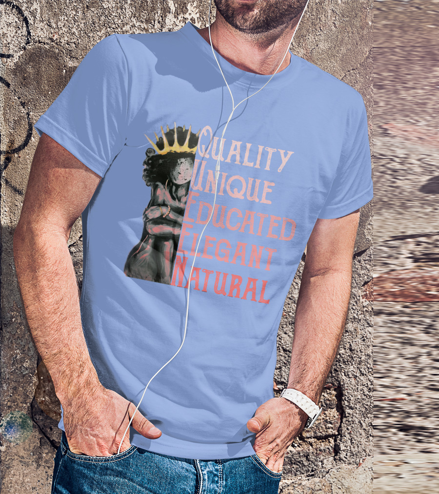 Queen Quality Unique Educated Elegant Natural RD Women T-Shirt