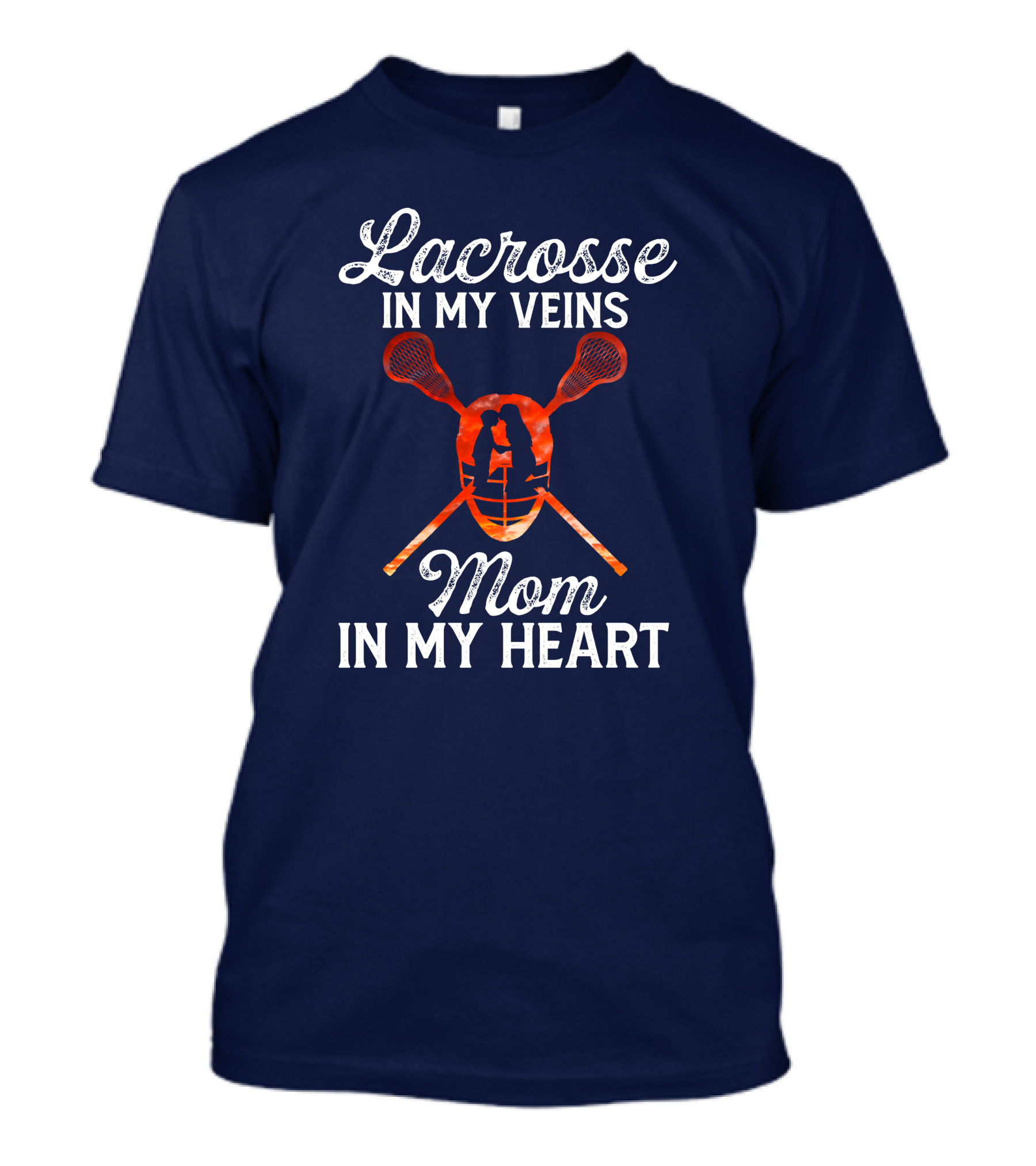 Lacrosse In My Veins Mom In My Heart T-Shirt