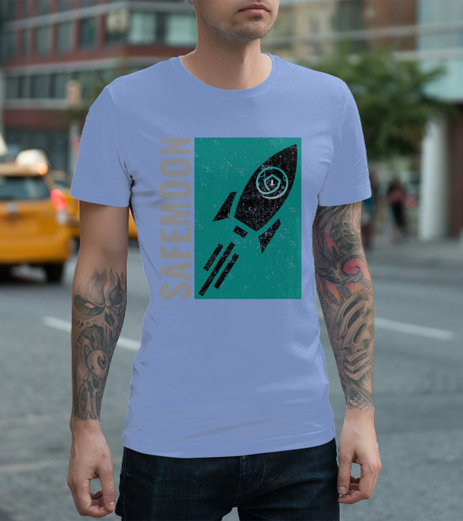 Safemoon Cryptocurrency Rocket T-Shirt