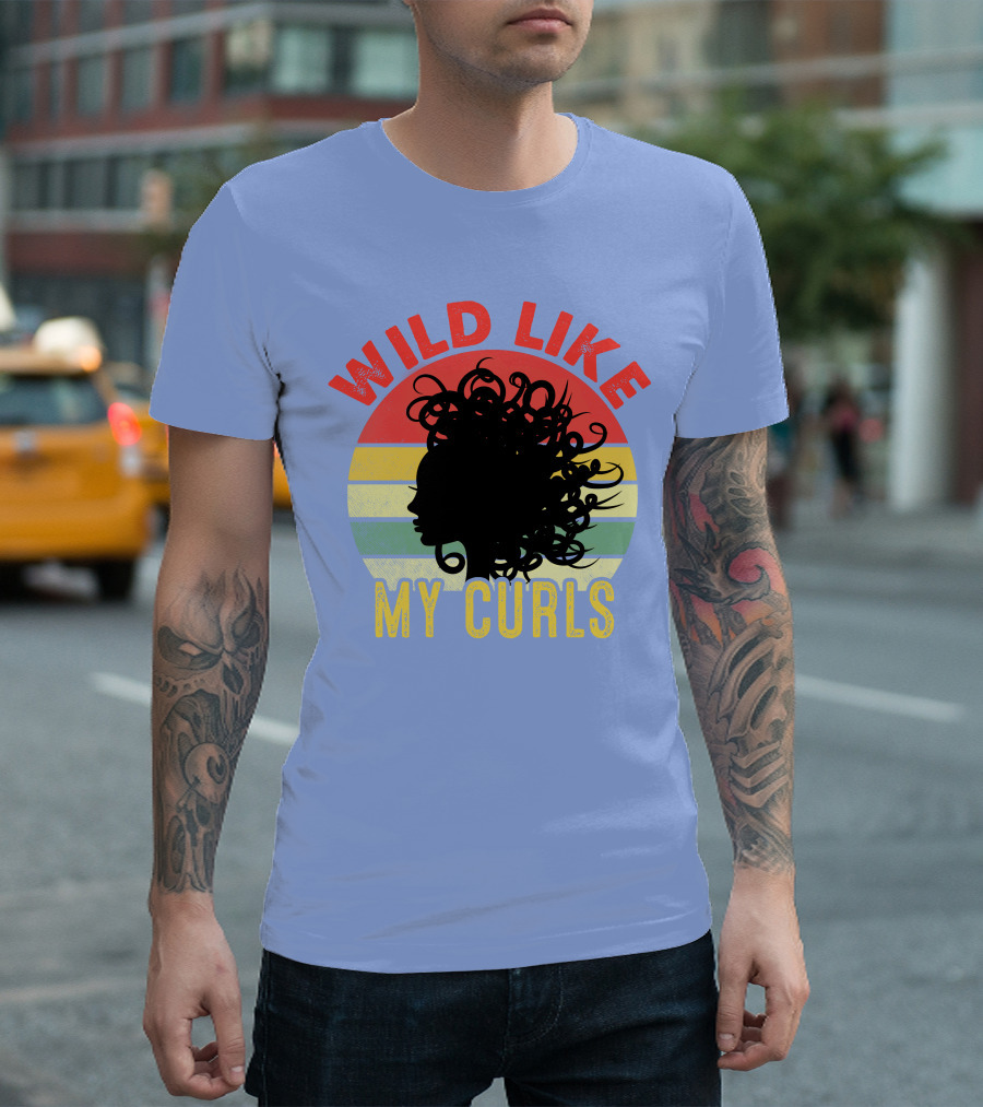 Wild Like My Curls Vintage Curly Haired T-Shirt