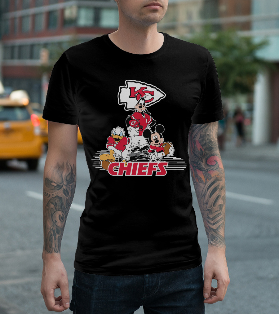 Mickey Donald Goofy Kansas City Chiefs Football Players Chiefs T-Shirt