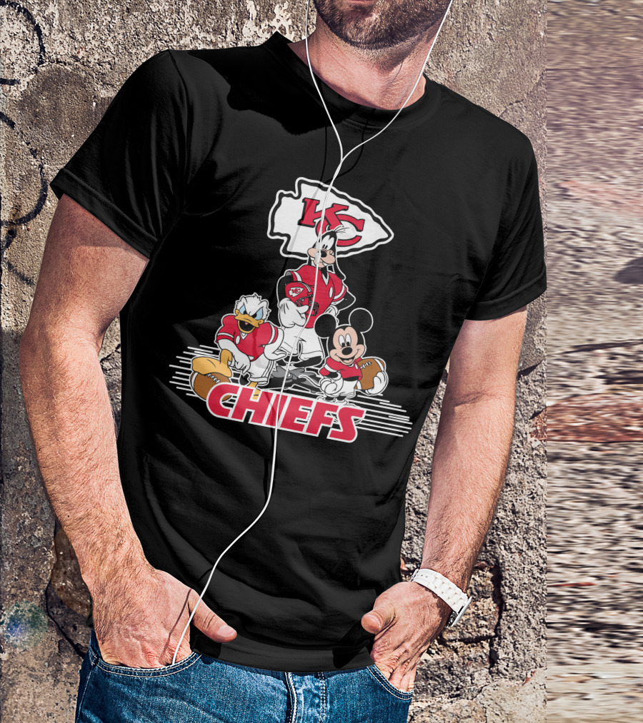 Mickey Donald Goofy Kansas City Chiefs Football Players Chiefs T-Shirt