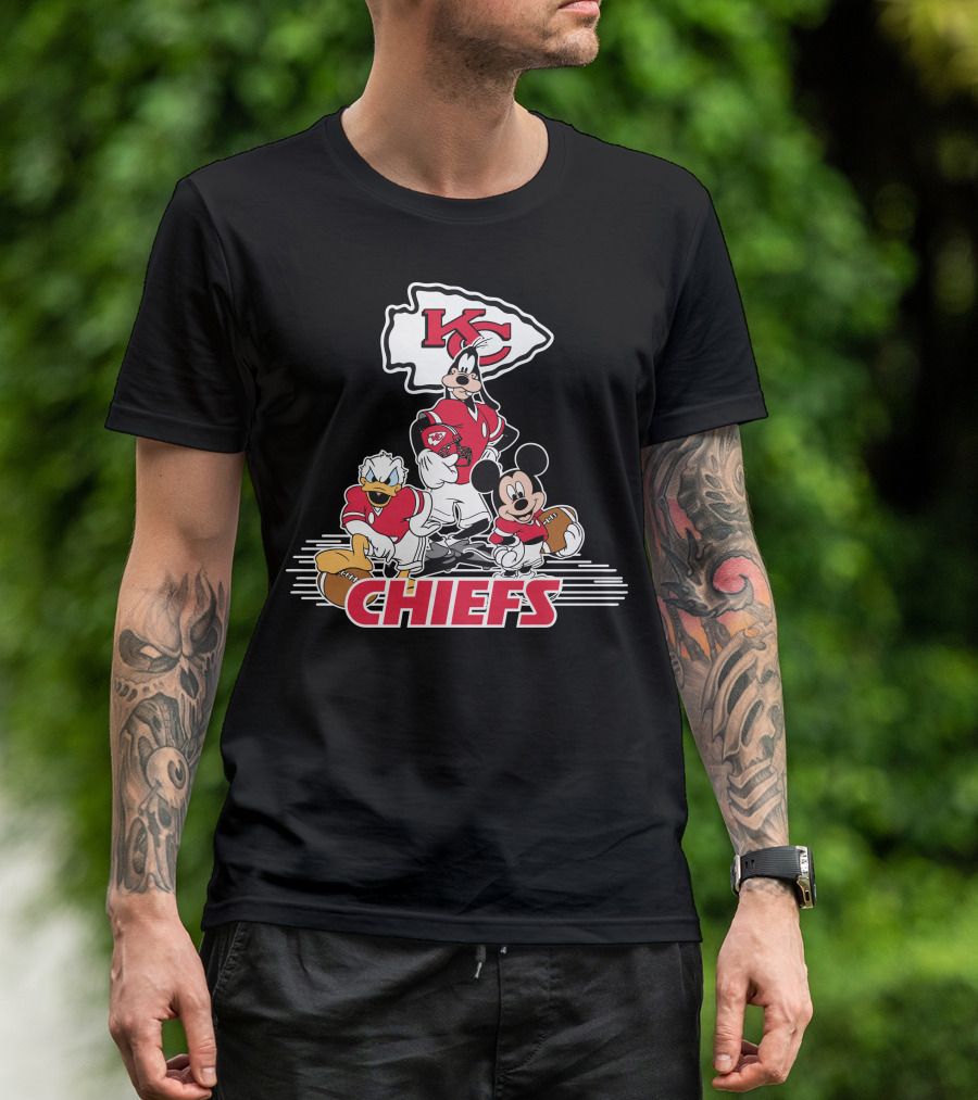 Mickey Donald Goofy Kansas City Chiefs Football Players Chiefs T-Shirt