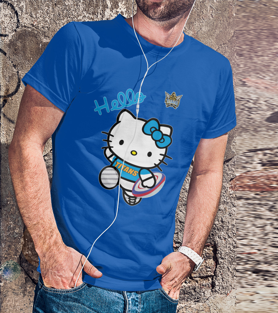 Gold Coast Titans Hello Kitty Rugby NRL1006 Fan T-Shirt