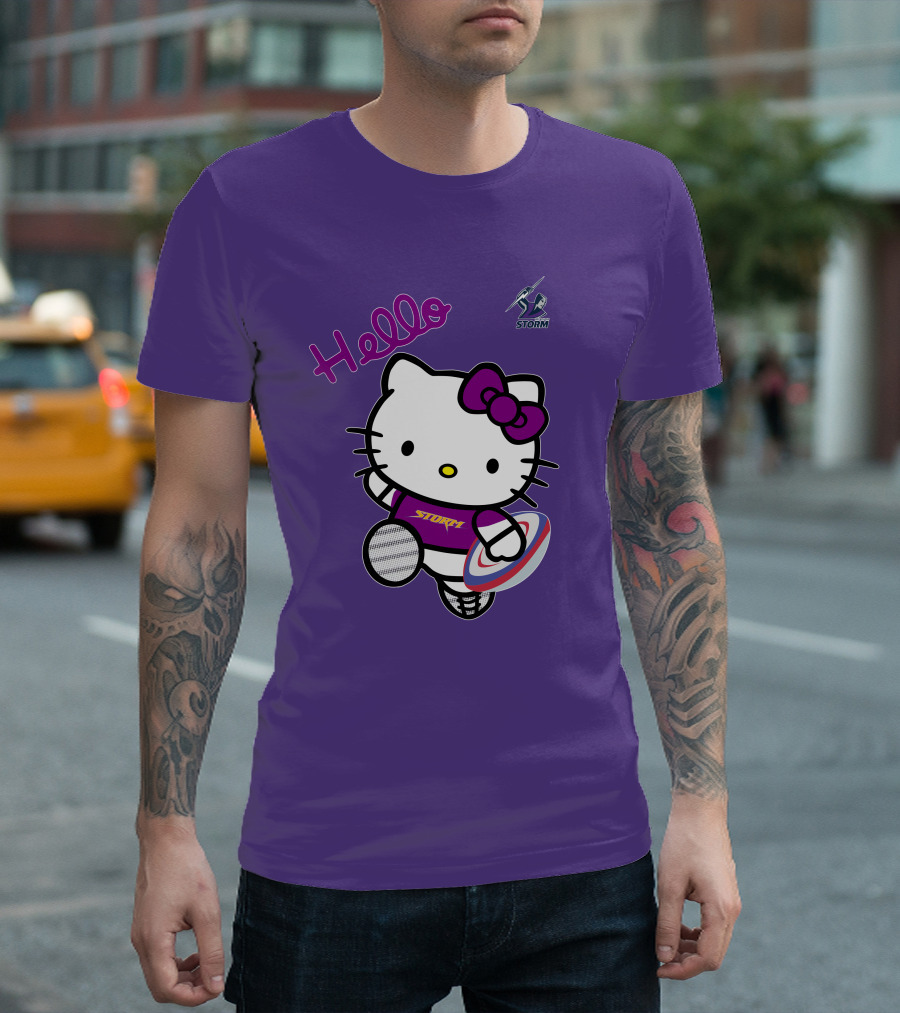 Melbourne Storm Hello Kitty Rugby NRL1009 T-Shirt