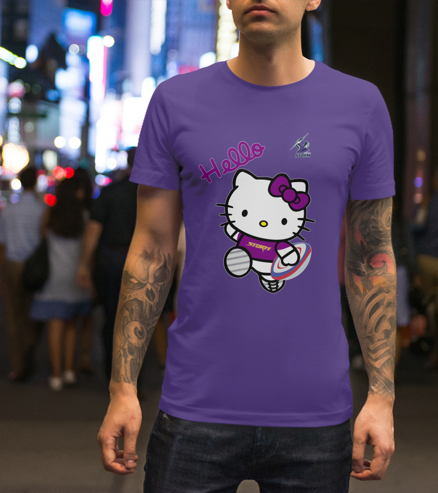 Melbourne Storm Hello Kitty Rugby T-Shirt