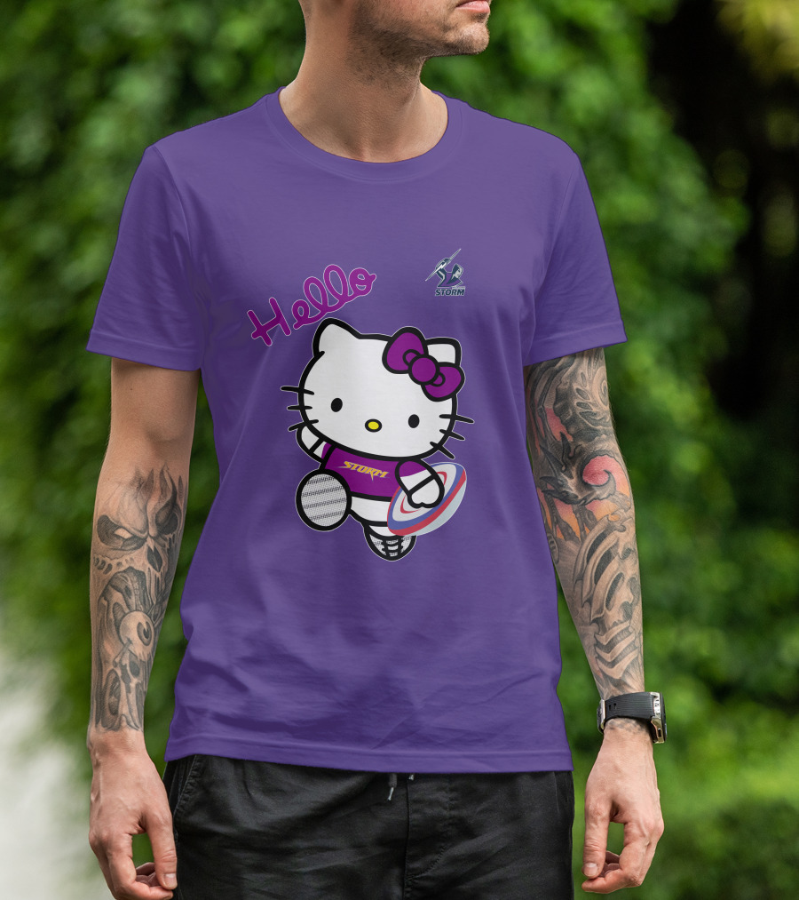 Melbourne Storm Hello Kitty Rugby T-Shirt
