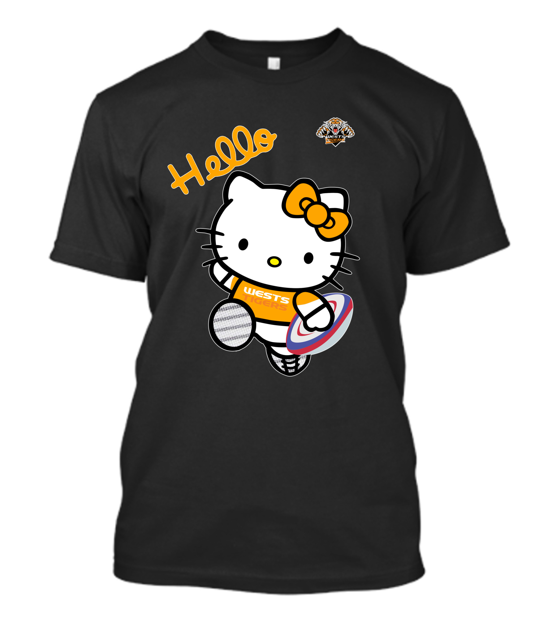 Wests Tigers Hello Kitty Rugby Collaboration NRL1014 T-Shirt
