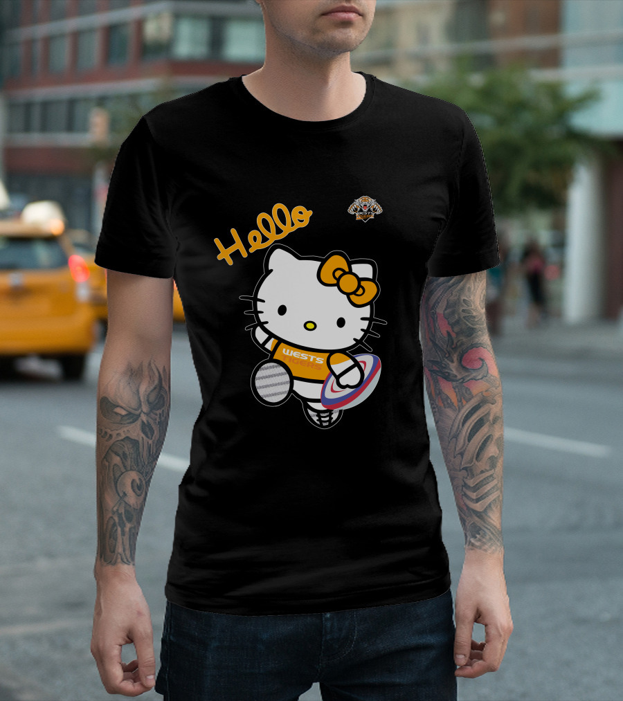 Wests Tigers Hello Kitty Rugby Collaboration NRL1014 T-Shirt