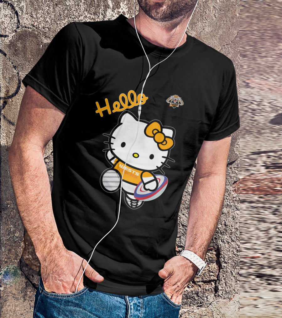 Wests Tigers Hello Kitty Rugby Collaboration NRL1014 T-Shirt