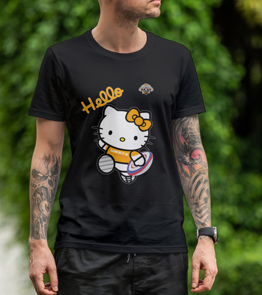 Wests Tigers Hello Kitty Rugby Collaboration NRL1014 T-Shirt
