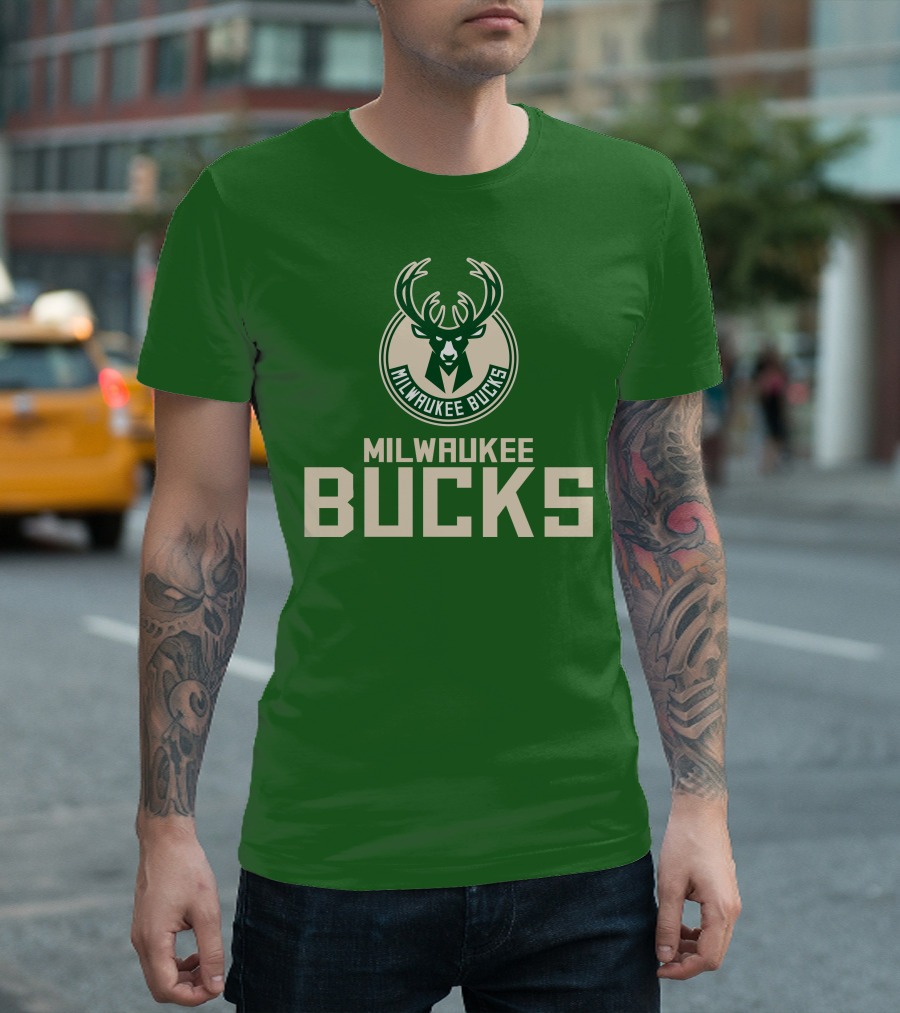 Milwaukee Bucks NBA Logo Green P504HN65261 T-Shirt