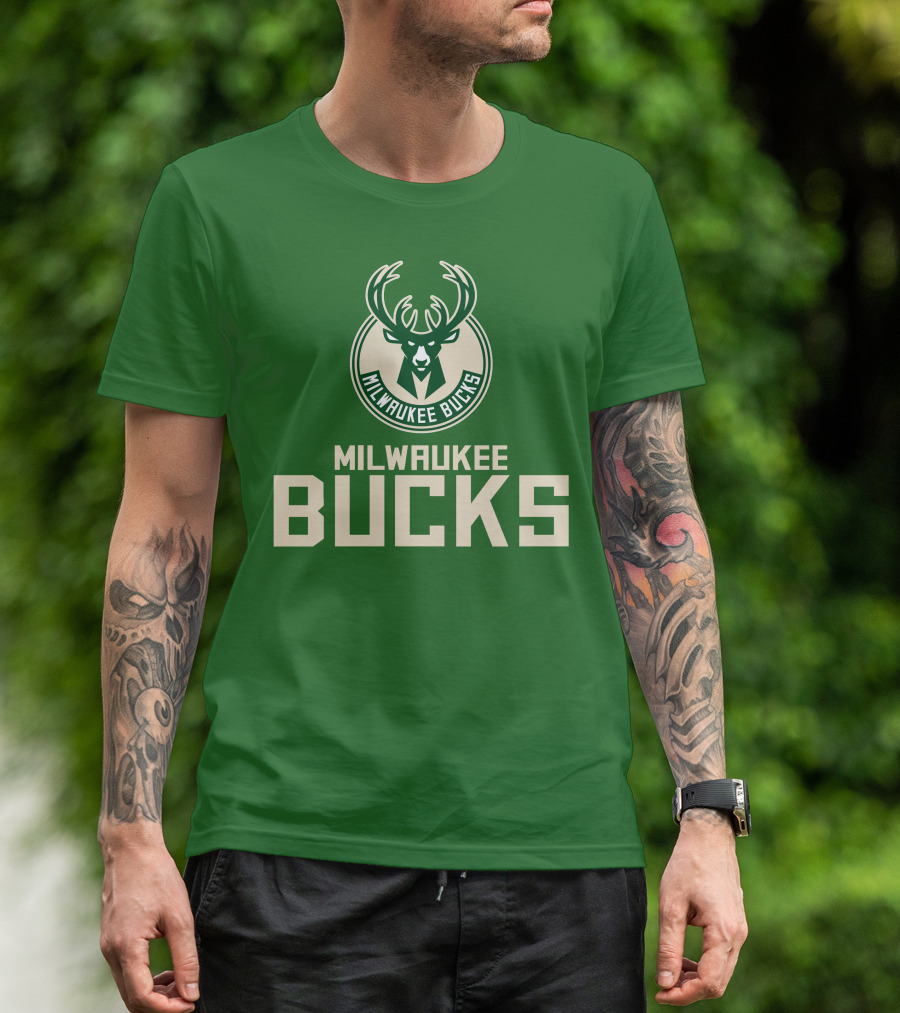 Milwaukee Bucks NBA Logo Green P504HN65261 T-Shirt