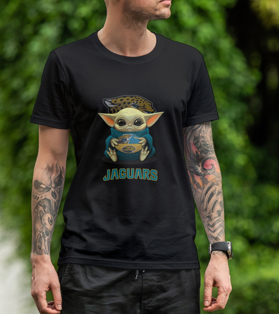 Jacksonville Jaguars Baby Yoda Jaguars Football Fan T-Shirt