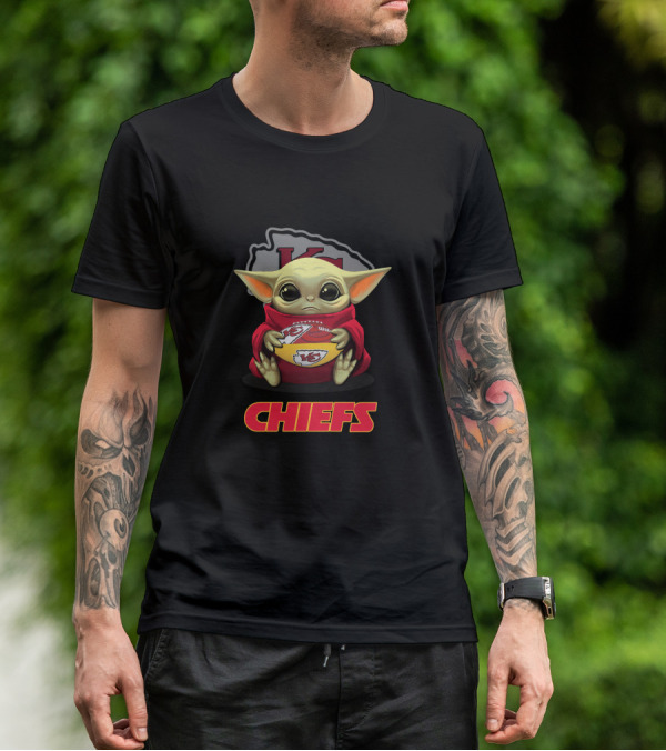 Kansas City Chiefs Baby Yoda Chiefs Football NFL Fan T-Shirt