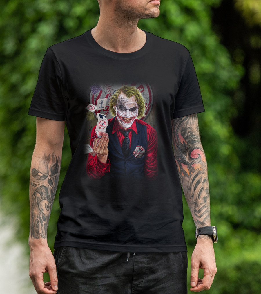 New York Yankees Joker Playing Cards Baseball Mashup T-Shirt