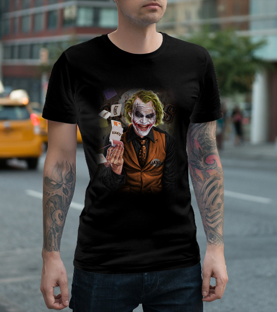 San Francisco Giants Joker Playing Cards Iconic Character Style T-Shirt
