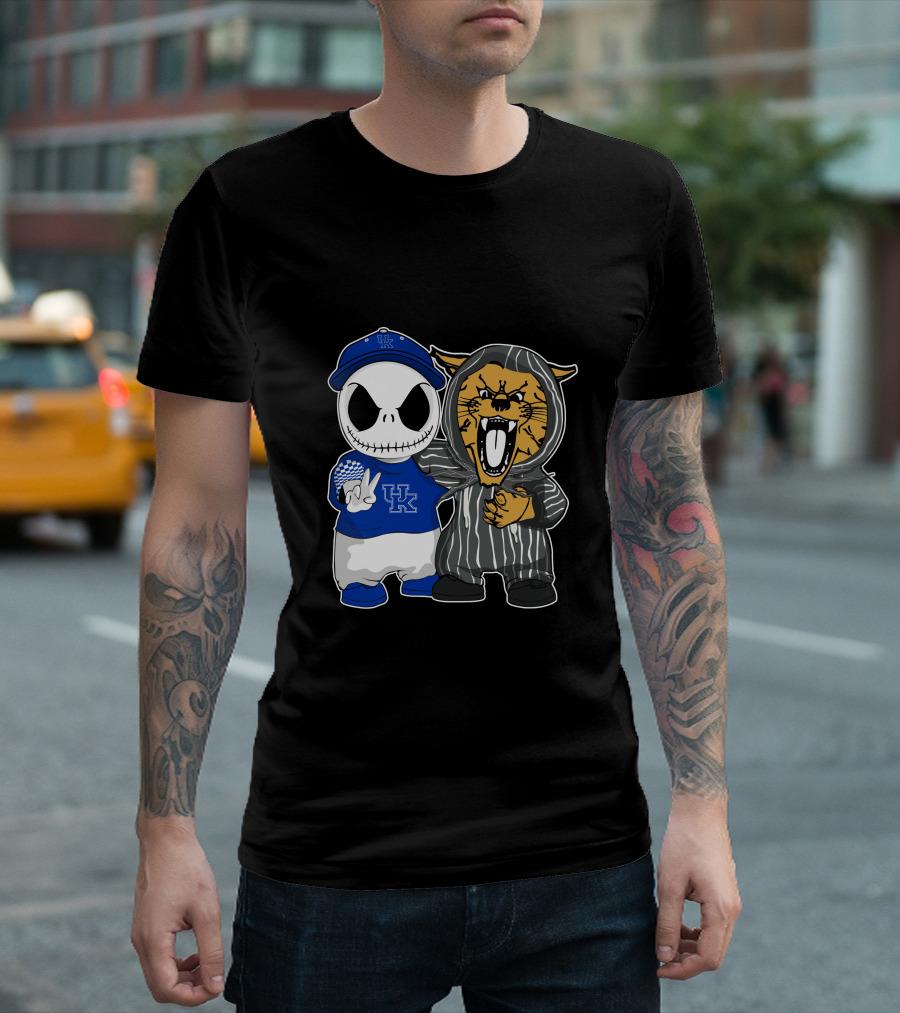 Kentucky Wildcats Jack Skellington Hoodie And Baseball Cap T-Shirt