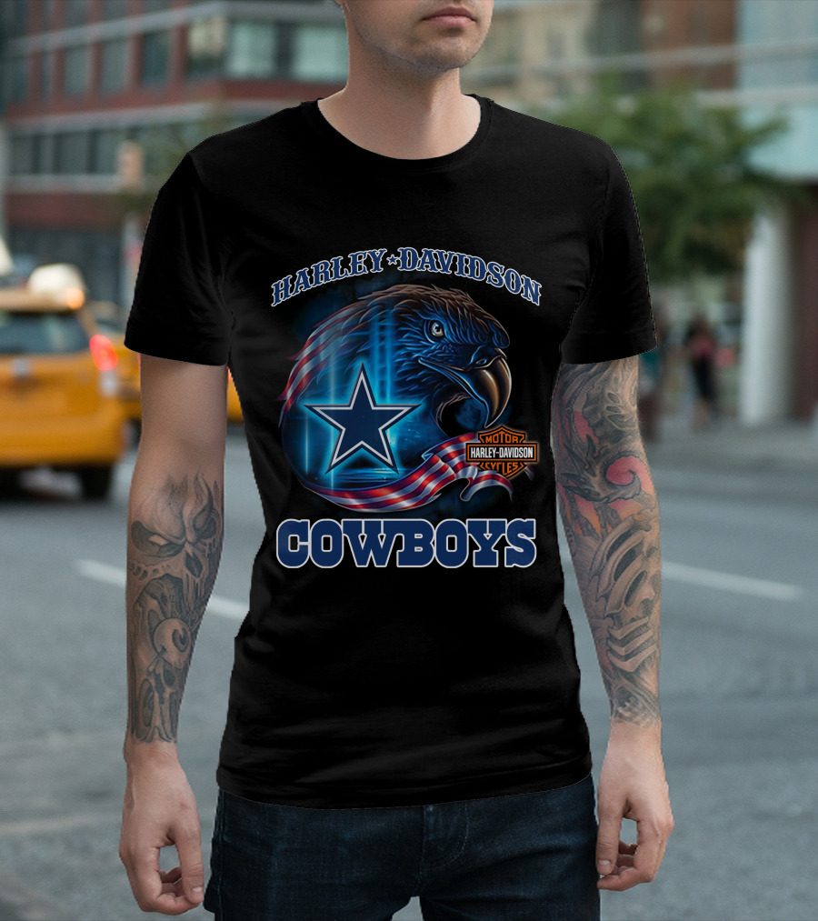 Harley Davidson Cowboys Eagle Star T-Shirt