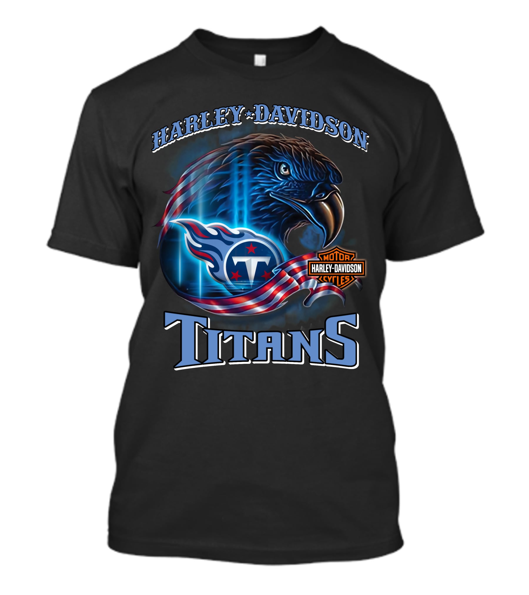 Harley Davidson Tennessee Titans Motorcycle Cycles T-Shirt