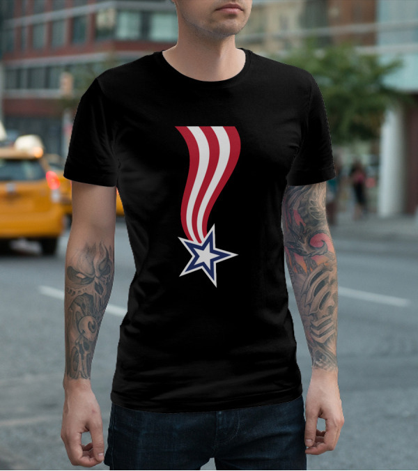 All American Flag Ribbon Star T-Shirt