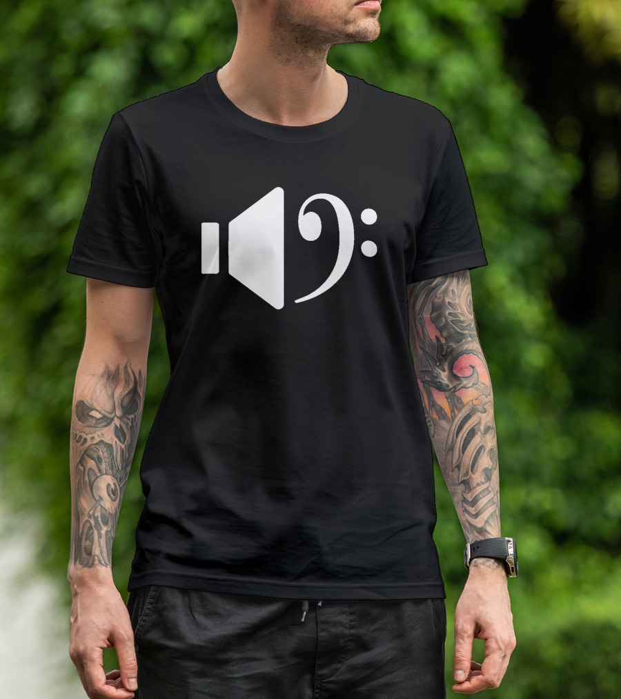 Bass Speaker Clef Symbol Combination T-Shirt