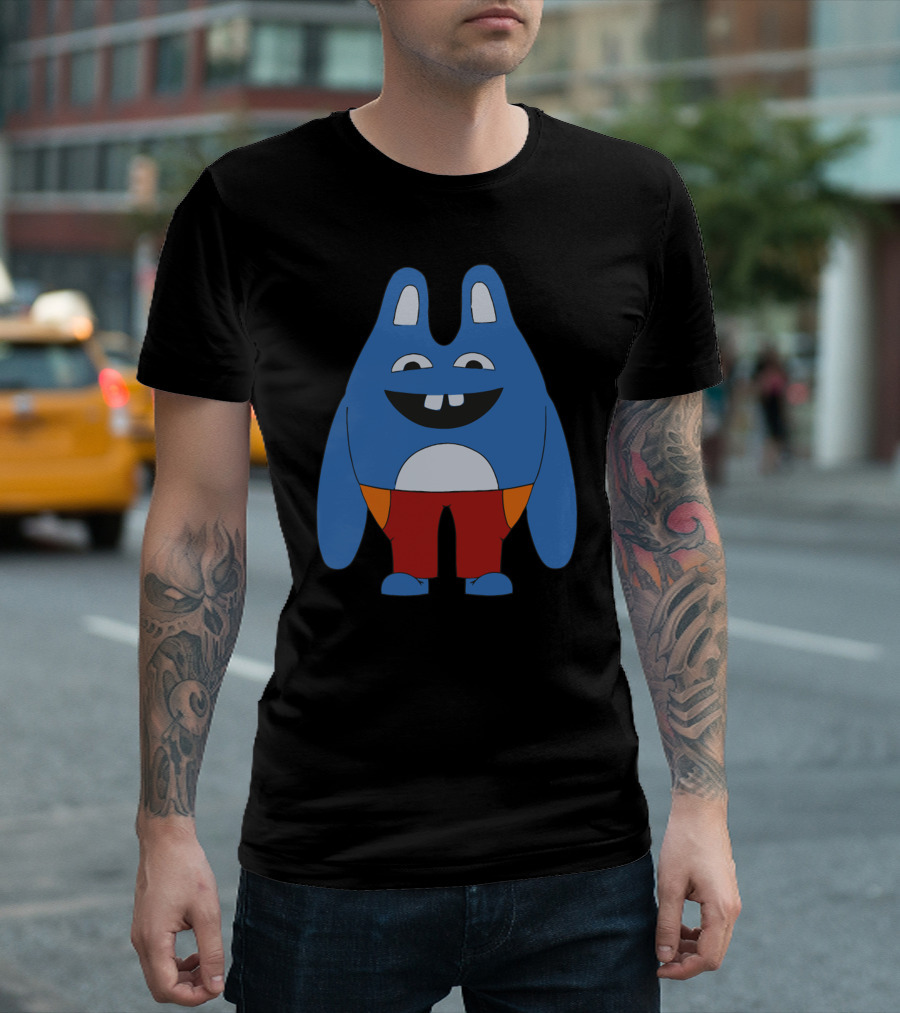 Broad City Blue Cartoon Character In Red Shorts T-Shirt
