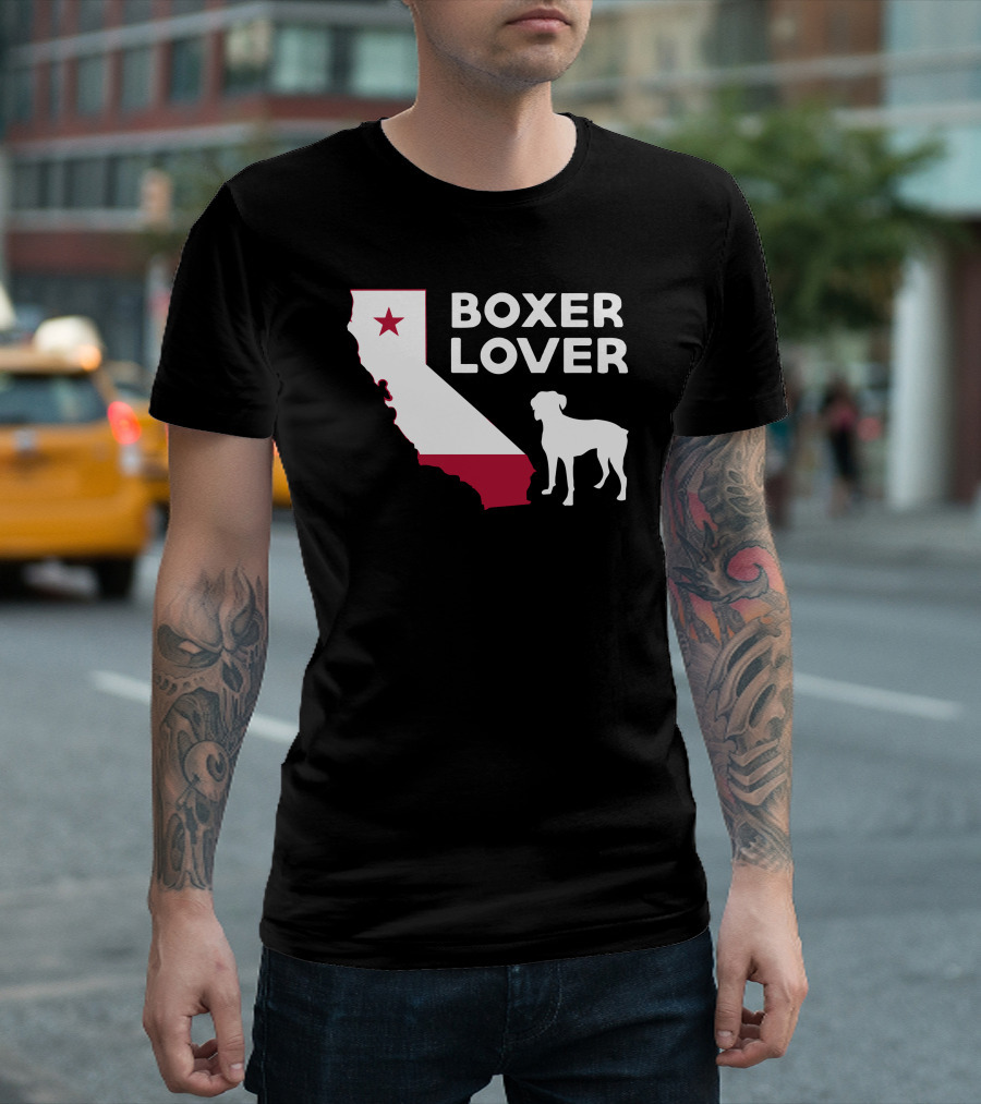 California Boxer Dog Enthusiast T-Shirt