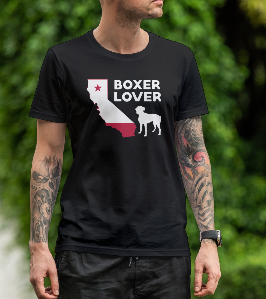 California Boxer Dog Enthusiast T-Shirt