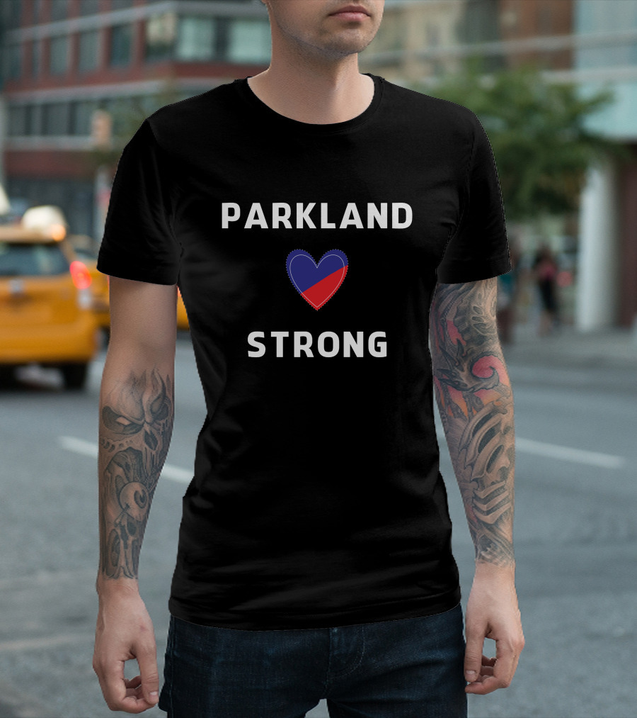 Parkland Strong Red and Blue Heart T-Shirt