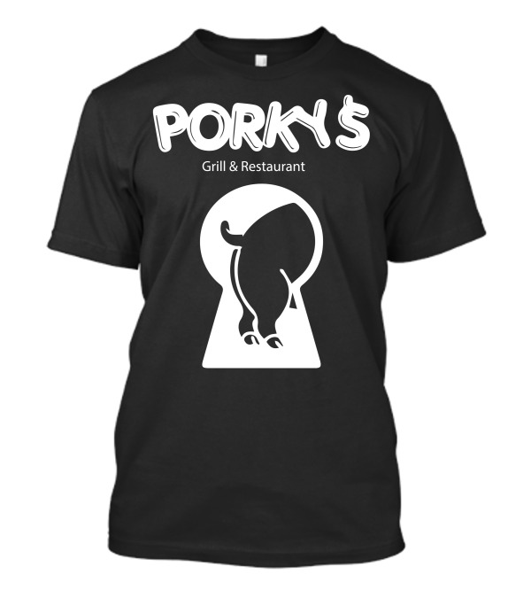 Porky's Grill And Restaurant Keyhole Pig T-Shirt