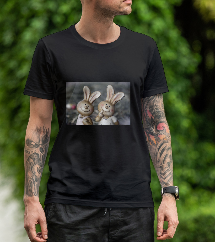 Rabbit Forever Smiling Bunny Figurines T-Shirt