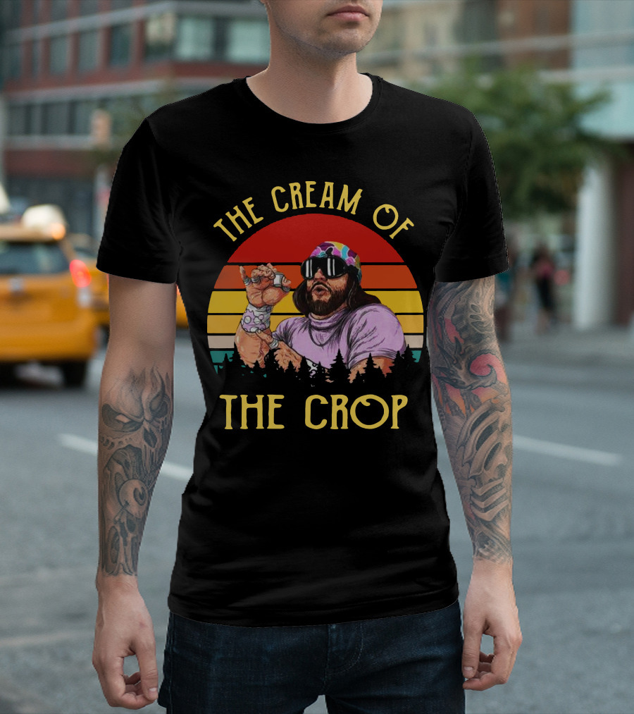 Randy Savage The Cream Of The Crop Retro Style Sunset T-Shirt