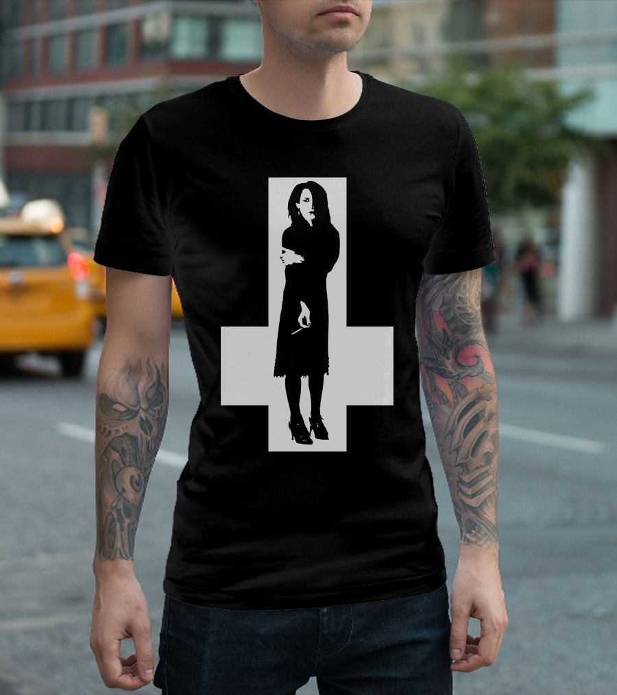 Rozz Williams Gothic Silhouette Cross T-Shirt