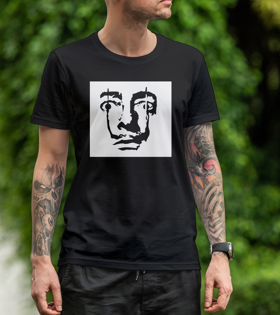 Salvador Dali Face Surrealist Artist Iconic Portrait Elements T-Shirt