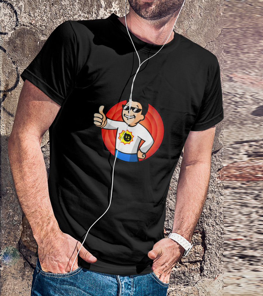 Serious Sam Thumbs Up Vault Boy Mashup T-Shirt