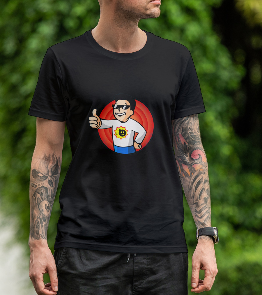 Serious Sam Thumbs Up Vault Boy Mashup T-Shirt