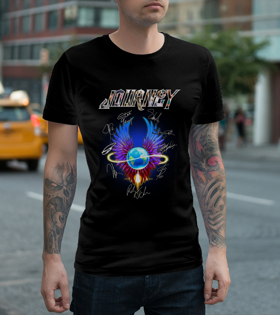 Journey Band Winged Globe T-Shirt