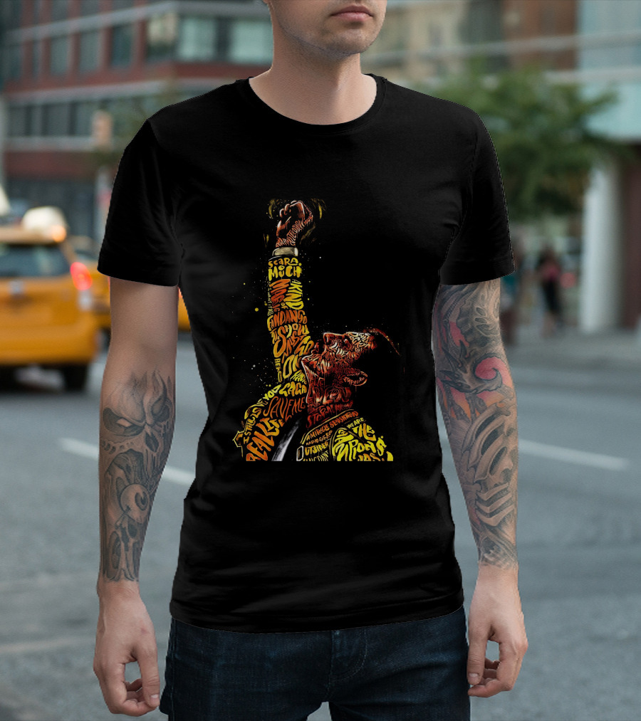Haro FM Queen Music Legends Tribute Typography T-Shirt