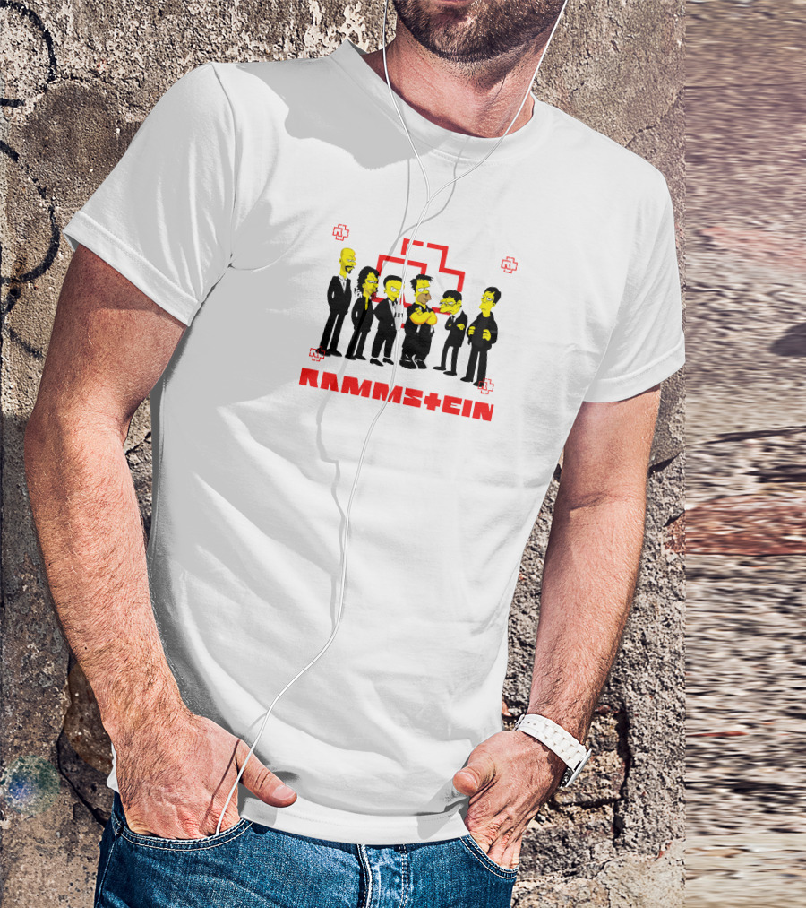 Rammstein Simpsons Character T-Shirt
