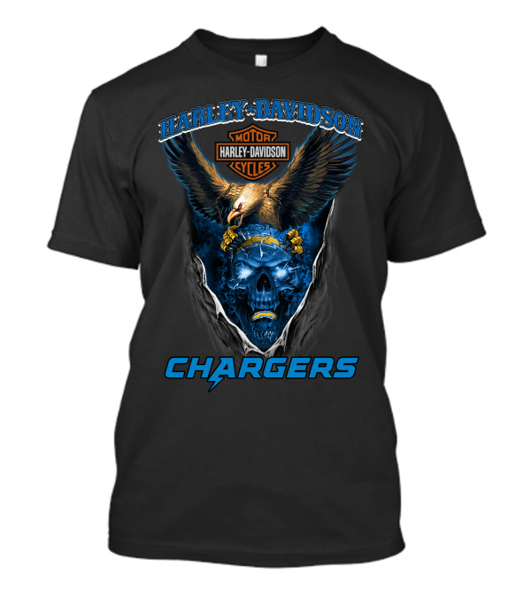 Harley Davidson Motorcycles Chargers Hd29Nfl Los Angeles T-Shirt