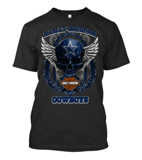 Harley Davidson Motor Cycles Cowboys Dallas Cowboys Nfl Dvt Hdm5 T-Shirt