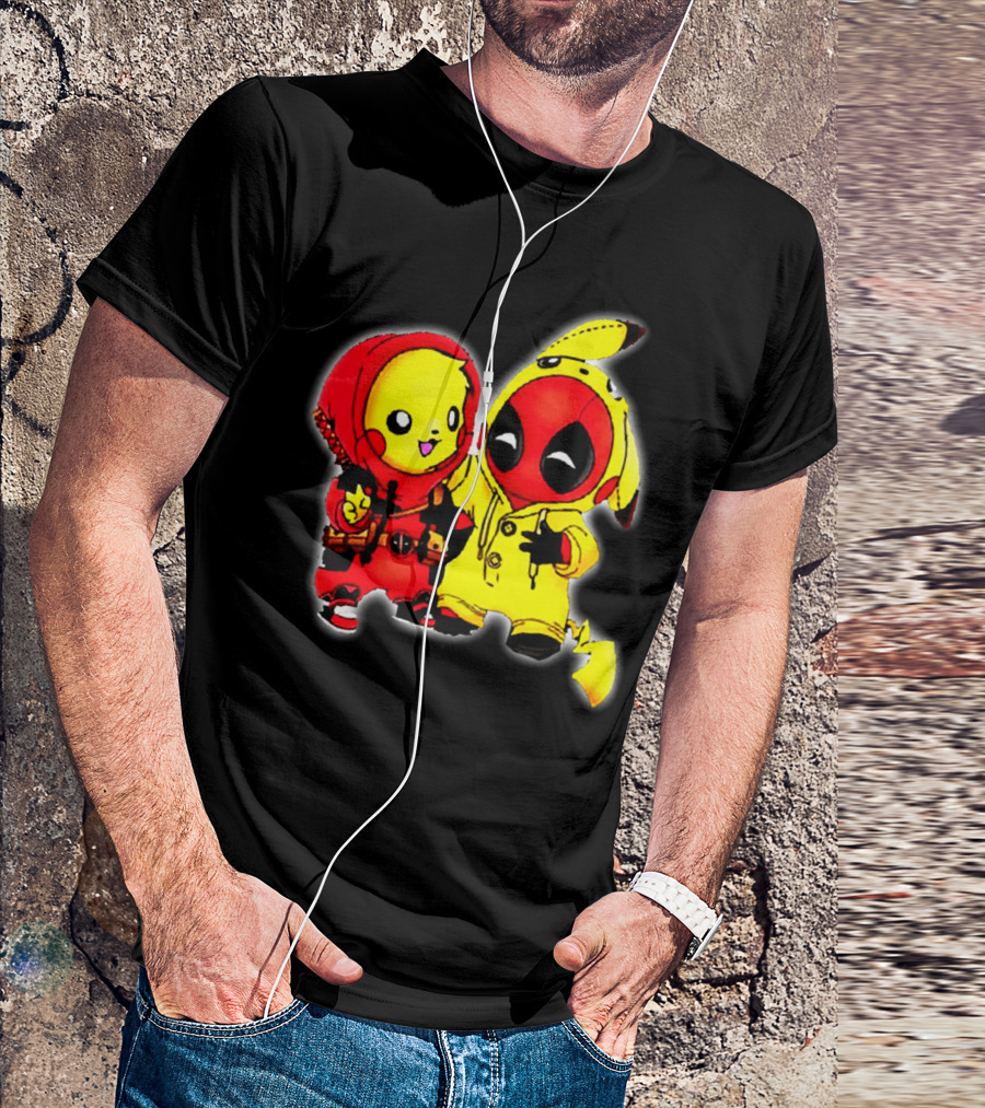 Deadpool Pikachu Mashup Costume Friendship T-Shirt