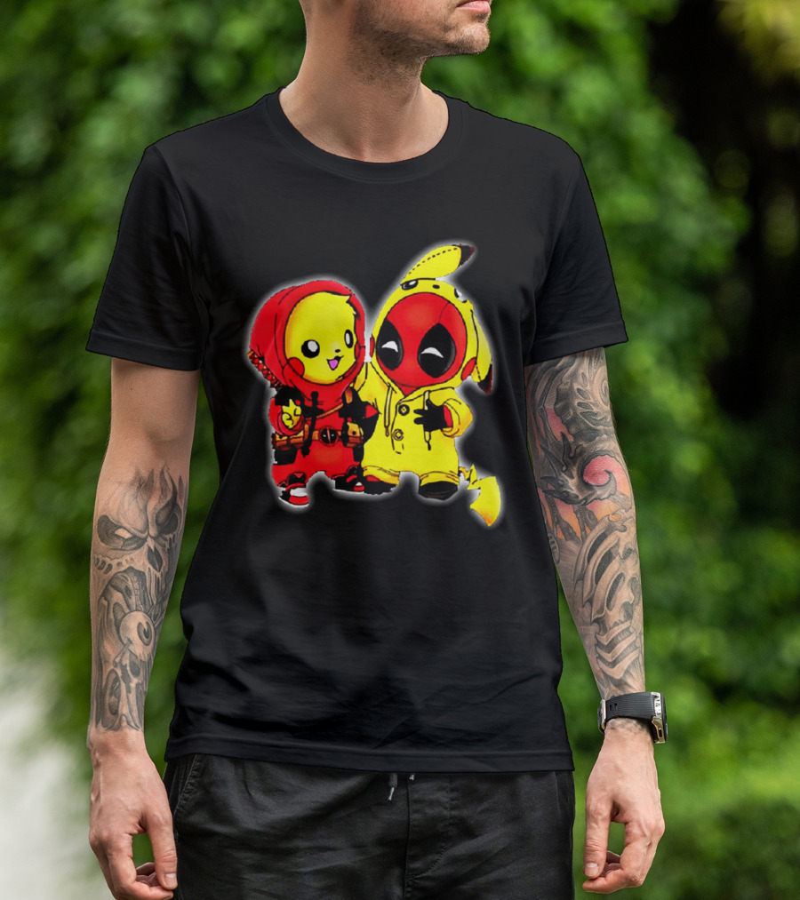 Deadpool Pikachu Mashup Costume Friendship T-Shirt