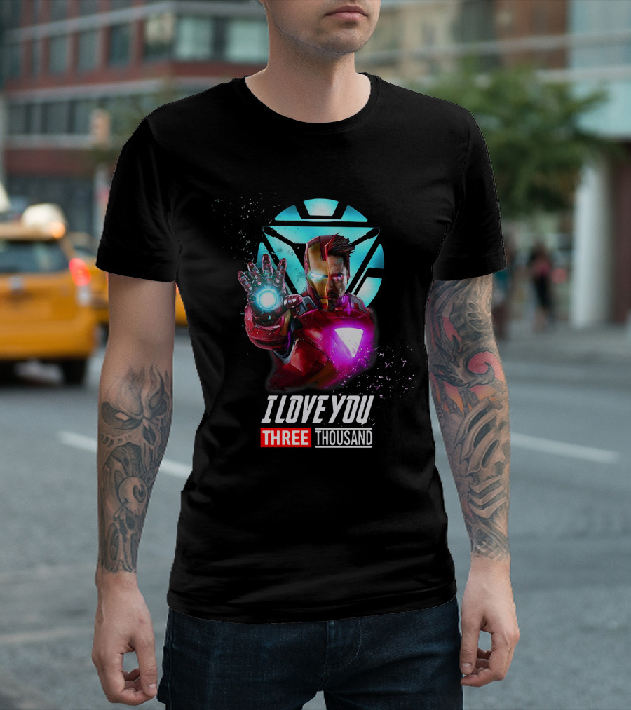 Avengers Iron Man I Love You Three Thousand Arc Reactor T-Shirt