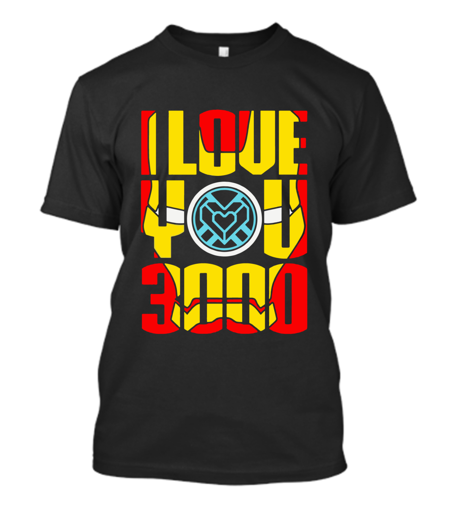 I Love You 3000 Iron Man Helmet Arc Reactor T-Shirt