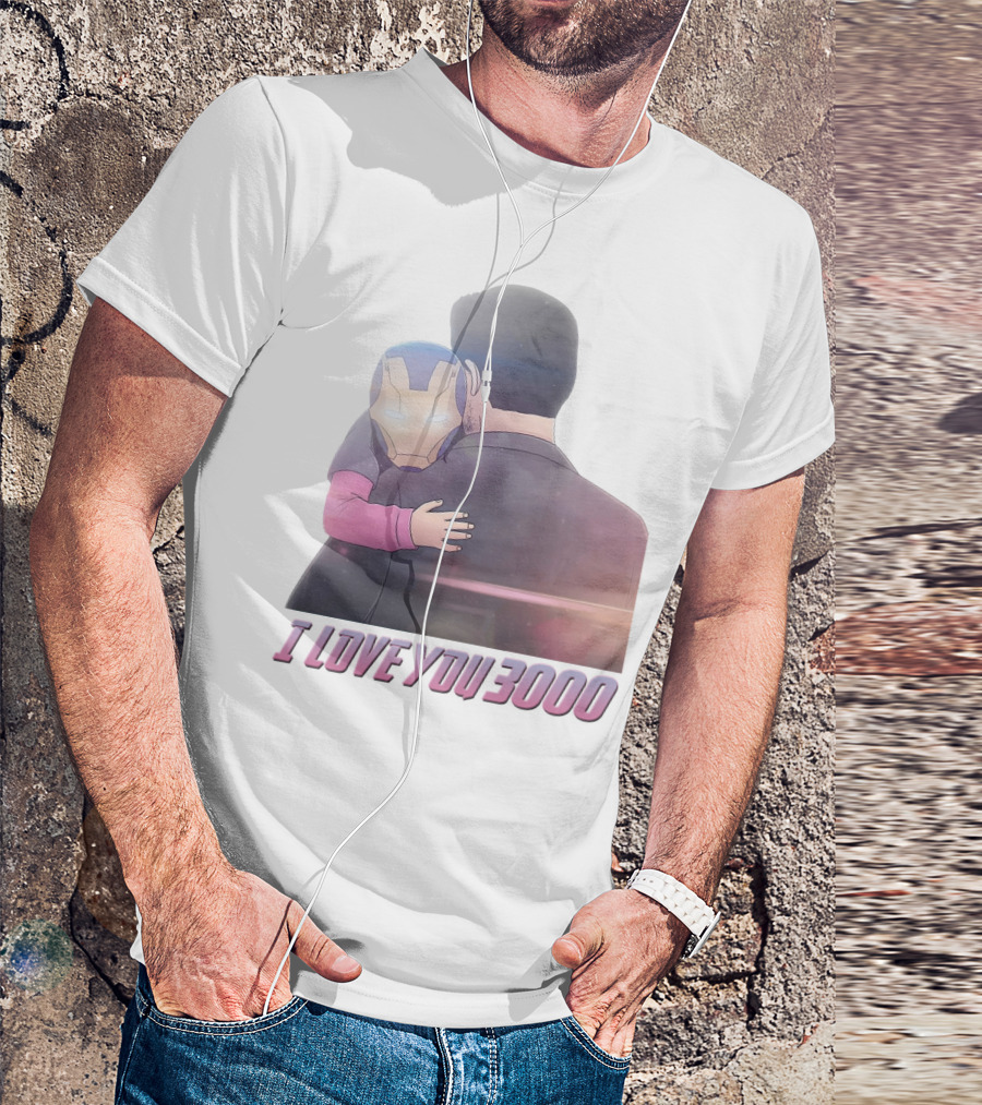 Avengers I Love You 3000 Morgan Stark Iron Man Hug Scene T-Shirt